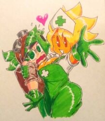 1girls anthro anthrofied ass breasts breasts female flora_fauna peashooter_(pvz) plant plant_girl plant_humanoid plantie plants_vs._zombies plants_vs_zombies popcap_games pussy solar_flare_(pvz) sunflower_(pvz) theguywhodrawsalot