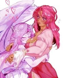 2girls cookie_run cookie_run_kingdom eternal_sugar_cookie female hollyberry_cookie lesbian not_porn