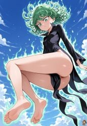 1girls ai ai_art ai_assisted ai_generated angry angry_expression angry_face artist_logo artist_name artist_signature artist_upload artstyle_imitation ass ass_exposed ass_focus ass_out aura black_dress bottomless breasts butt_crack butt_exposed butt_focus butt_out clothed clothed_female clothing curly_hair curvy dat_ass dat_butt day daytime dress dress_lift exposed exposed_ass feet feet_focus female floating flying foot_fetish foot_focus green_aura green_eyes green_hair looking_down no_panties no_panties_under_dress no_shoes one-punch_man self_upload short_hair sinandsketch sky slim slim_waist small_breasts soles soles_female solo solo_female solo_focus tatsumaki toes