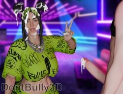 1boy 1boy1girl 1boy1girls 1girls 3d 3d_(artwork) alternate alternate_ass_size alternate_breast_size alternate_version_available billie_eilish billie_eilish_(fortnite) black_hair blender blender_(artwork) blender_(software) celebrity crop_top cum cum_on_face cum_on_hair cumshot cumshot_on_face cumshot_on_hair dont_bully_(artist) excessive_cum female femboy green_clothing hair_dye huge_ass huge_breasts huge_butt huge_cock huge_cock hung_femboy light-skinned_female light_skin oversized_breasts peace_sign real_person smiling smiling_at_viewer unseen_male_face voluptuous voluptuous_body voluptuous_female voluptuous_teen
