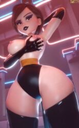 1girls 3d 3d_(artwork) big_breasts black_lipstick breasts brown_hair brown_hair brown_hair_female brunette_hair disney elastigirl elbow_gloves female goth helen_parr huge_hips large_boobs large_breasts light-skinned_female light_skin lipstick mature_female milf mother pixar small_waist smitty34 solo tagme the_incredibles thick_thighs thighhighs tiny_waist topless topless_female wide_hips