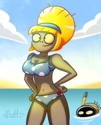 1girls bikini_zombie_(pvz) breasts curvy electronic_arts female lolwutburger lwbafterdark plants_vs_zombies popcap pussy undead vagina zombie zombie_(pvz) zombie_girl