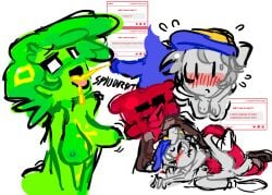 algebralien dog_ears femdom fifteen_(bfb) four_(bfb) jerkingoff_another naked nude peeing peeing_in_mouth piss_drinking pissing_in_mouth pissing_on_another puppyboy puppyfen request requested strawpage_request two_(bfb) two_(tpot) urine xfohv zero_(bfdi)