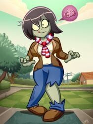 1girls breasts curvy electronic_arts female lolwutburger lwbafterdark plants_vs_zombies popcap pussy undead vagina zombie zombie_(pvz) zombie_girl