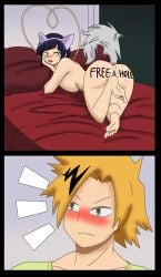 ass ass big_ass big_butt bitch blonde_hair boku_no_hero_academia boob breasts breasts cat_eyes comic denki_kaminari dogs_tail exhibitionism free_hole hero hetero_sex jiro_kyoka jirou_kyouka kaminari_denki kyoka_jiro kyouka_jirou mini_comic my_hero_academia ograniczony one_girl one_man plug plug_(sex_toy) plug_in_ass plugged_ass purple_hair pussy pussy_ejaculation pussy_juice pussy_juice_drip room sex sex_toy sexy straight tail tail_sex tails tomboy writing_on_ass writing_on_body writing_on_butt yellow_eyes yellow_hair