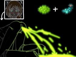 1girls alex_(minecraft) anal anal_expulsion cum female glowing_cum kakutkmds microsoft minecraft mojang