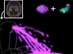 1girls anal anal_expulsion cum efe_(minecraft) female glowing_cum kakutkmds microsoft minecraft mojang
