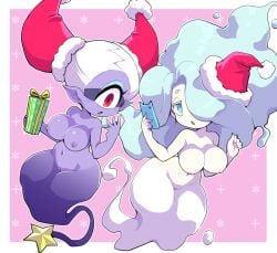 christmas completely_nude enraenra female fuumin insomni level-5 nipples nollety nude pussy santa_hat smogmella tagme yo-kai_watch youkai_watch