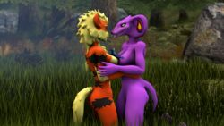 1boy 2016 2girls 3d anthro anthrofied arbok arcanine breast_grab breast_squeeze breast_squish breasts breasts_frottage claws crossover cum cum_on_breasts digimon embrace fangs female flamedramon forest fox_whisper85 furry grass hand_on_breast interspecies large_breasts larger_female looking_pleasured macro male micro nintendo nipples orgasm original_character paizuri plantigrade pokemon pokemon_(species) scalie sebrina_arbok sex size_difference smaller_male source_filmmaker straight teeth threesome tree