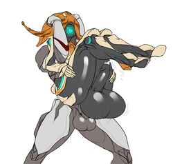 1boy 1futa anal balls big_penis dickgirl duo erection excalibur_(warframe) futanari huge_balls hyper_balls intersex ivara_(warframe) lewdreaper male male_on_futa oversized_balls penis sex warframe