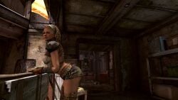 1girls 3d 3d_(artwork) 3dcg absurd_resolution armwear ass ass_cleavage ass_focus bare_shoulder beautiful_woman belted_shorts beltshorts bethesda_softworks brown-haired_female brown_stockings cartridge denim_shorts disinterested edited_screencap emotionless emotionless_female femsub filter filtered game_cg heavenly_ass high_quality id_software ivan_god jean_shorts leaning_forward low_res low_resolution lowres mature_woman mechanic rage_(game) sarah_yeoman short-haired_female shotgun_shells sideboob source_request stockings thighhighs unbothered uncaring uncaring_female uninterested uninterested_female