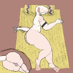 1:1 anthro aquatic aztec backsack balls bed blind bodily_fluids butt cavefish characiform darkened_genitalia disability elpajaslokas69 fish furniture genitals hi_res male mexican_tetra oztocuilli_(oc) paws prehispanic scalie scarification sleeping solo sweat tattoo tetra_(fish)