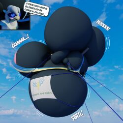 3d_(artwork) advertisement anthro areola ass_expansion avian belly belly_expansion big_belly big_breasts big_butt bikini blender_(artwork) blush blush_lines breast_expansion breasts butt butt_expansion clothing darkdraketom digital_media_(artwork) english_text expansion eyewear female floating friendship_is_magic genital_expansion genitals goggles gryphon hasbro hi_res huge_belly huge_breasts huge_butt hyper hyper_belly hyper_breasts hyper_butt hyper_genitalia hyper_vulva inflation mai_(archy) my_little_pony mythological_avian mythological_creature mythology pawpads plump_vulva rope solo sound_effects speech_bubble string_bikini swimwear text two-piece_swimsuit vulva_expansion wonderbolts_(mlp)