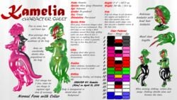 alien antennae anthro breasts chameleon collar female goo kamelia lizard lunablood11 model_sheet nipples reptile rubber scalie slime standing tentacle