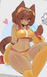 1girls anthro ass big_breasts breasts female female_focus female_only gameoverse glitch_productions huge_ass huge_breasts kit_(gameoverse) large_ass large_breasts solo thick_thighs thighs wide_hips dumnpath