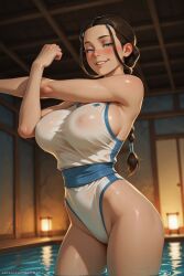 ai_art ai_generated art avatar_the_last_airbender honeywaifu katara nsfw thick_women