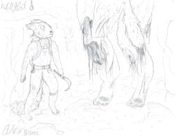 ambiguous_gender anthro blood bodily_fluids canid canine casualties:_unknown digital_drawing_(artwork) digital_media_(artwork) duo english_text experiment_(scav_prototype) female fur gore gunsaw gunsawian hanged hi_res lexido male male/female mammal no_shading noose simple_background stalagmite suicide tail text