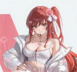 ai_generated animated cleavage goddess_of_victory:_nikke rapi_(nikke) rapi_(red_hood)_(shining_light)_(nikke) self_upload slap slapping_penis video