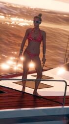1girls 3d 3d_(artwork) 3dcg absurd_res absurd_resolution absurdres alternate_outfit andreikamarmazetka bare_shoulders barefoot belly blonde-haired_female boat cleavage cropped cropped_image disinterested emotionless emotionless_female expressionless femsub filter filtered game_cg grand_theft_auto grand_theft_auto_v high_quality high_resolution highres large_breasts leaning_to_the_side navel necklace polka_dot_bikini rockstar_editor rockstar_games short-haired_female source_request standing summer sunglasses sunset tracey_de_santa uncaring uncaring_female uninterested uninterested_female