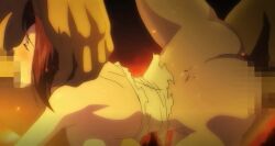 princess_knight_catue spitroast female 1girls short_hair red_hair monster dragon torn_clothes censored ova screencap oral oral_sex vaginal vaginal_sex large_breasts large_penis large_ass background_character