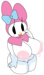 1girl anthro areolae arm_at_side big_breasts black_eyes blue_bow blush blush_stickers bow breasts bunny_ears bunny_girl capelet cassettedream completely_nude dream-cassette female female_only finger_to_cheek furry furry_female hair_bow hand_on_own_thigh hood hoshime huge_breasts lagomorph large_areolae large_breasts looking_at_viewer my_melody nipples nude onegai_my_melody open_mouth pink_capelet rabbit_ears rabbit_girl sanrio smile solo solo_female thick_thighs thighs transparent_background white_fur wide_hips