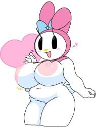 1girl 5_fingers areolae arm_at_side big_breasts black_eyes blue_bow blush blush_stickers bow breasts bunny_ears bunny_girl bunny_tail cassettedream chubby chubby_anthro chubby_female cleft_of_venus completely_nude dream-cassette female female_only furry furry_female groin hair_bow hips hood hoshime huge_breasts lagomorph large_areolae looking_at_viewer mob_face my_melody nipples nude onegai_my_melody open_mouth pussy rabbit_ears rabbit_girl rabbit_tail ribbon sanrio slightly_chubby slightly_chubby_anthro slightly_chubby_female smile solo solo_female tail thick_thighs thighs transparent_background waving white_fur wide_hips
