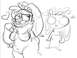 2026 2girls anthro bassie_(dandy's_world) blush buckteeth bunny cocoa_(dandy's_world) dandy's_world dandys_world dewlap dj_im_gay fat fat_ass female furry furry_female futanari humor oo1sgz pussy pussy_lips rabbit rabbit_ears rabbit_teeth