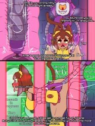 1futa 1girls bondage bound captured captured_female captured_heroine cum_inside dialogue english_text female futa_on_female futanari gameoverse glitch_productions hentaigoo impregnation kit_(gameoverse) kit_bodega malice_(gameoverse) robot_futa text vaginal_penetration villain_on_heroine x-ray x-ray_view yuri