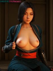 1girls 3d accurate_art_style ai_generated asian asian_female assassin's_creed_(series) assassin's_creed_shadows black_eyes black_hair bored breasts dark_hair exposed_breasts female female_focus female_only flashing flashing_breasts fujibayashi_naoe hi_res indoors japanese japanese_clothes keoenl looking_at_viewer medium_breasts nipples scar short_hair sitting subscribestar thick_thighs ubisoft undressing video_games wide_hips