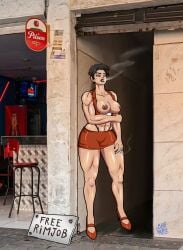 1girls abs alleyway_milf_(meme) anissa anissa_(invincible) beautiful_woman biceps big_breasts big_lips blue_eyes blue_waffle breasts breasts_out brown_hair cigarette cigarette_smoke colombia emotionless emotionless_female female female_focus female_only free_rimjob heels invincible invincible_(comics) invincible_(tv_series) lips lipstick mature_woman medellin,_colombia meme miniskirt muscles muscular muscular_arms muscular_female muscular_legs muscular_thighs nipple_piercing nipples pierced_belly_button pierced_nipples piercing piercings prostitute prostitution short_hair sign thong thong_straps uninterested uninterested_female viltrumite