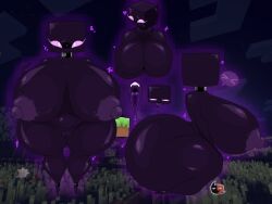 enderwoman enderman lafreakysky copysky777 nude nude_female minecraft solo solo_female 1girls female female_only ass breasts purple_nipples nipples areolae bubble_butt hips_wider_than_shoulders breasts_bigger_than_head tagme