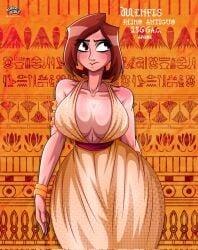 1girls alvarikokearte ancient_egypt ancient_egyptian_clothes bare_shoulders breasts busty busty_female cleidi_(alvarikokearte) egyptian_clothes egyptian_clothing female female_only inner_sideboob light-skinned_female light_skin oc original_character png solo solo_female