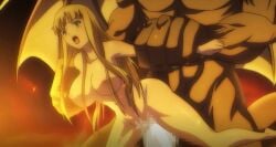 princess_knight_catue background_character blonde_hair long_hair female 1girls rape monster dragon cum_inside cum_in_pussy cum_explosion overflowing_cum ahegao large_breasts large_penis living_sex_toy ova screencap censored