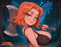 ai_generated axe clash_(series) clash_royale huge_breasts valkyrie_(clash_of_clans)