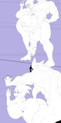 1boy 1girls ass ber00 big_ass big_penis breasts female furry height_difference male male/female muscular_male oc penetration penis penis_on_ass sex sex_from_behind sketch