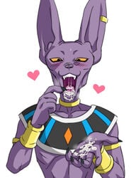 anthro anthro_only beerus begging blush bracelet clothing cum cum_in_hand cum_in_mouth cum_inside cum_string dragon_ball dragon_ball_super drooling feline heart jewelry looking_at_viewer male male_only mammal messy necklace open_mouth pointing saliva solo teba_motoko yaoi yellow_sclera