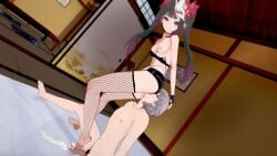 1boy1girl 3d animated black_fingerless_gloves black_fingernails black_fishnet_stockings black_hair black_hotpants black_thong black_toenails black_topwear breasts caelus_(honkai:_star_rail) choker cum_on_floor cum_on_leg cumming_from_footjob ejaculation face_in_ass facesitting feet femdom fingerless_gloves fishnet_stockings fishnets foot_focus footjob footjob_with_legwear footjob_with_one_foot golden_penis hand_on_head high_leg_thong honkai:_star_rail hotpants kitsune_mask kksallyear koikatsu light-skinned_female light-skinned_male long_hair looking_at_partner looking_at_penis looking_pleasured looping_animation loose_top naked_male nipples no no_sound open_mouth open_smile penis penis_massage penis_milking purple_eyes shoes small_breasts small_top sparkle_(honkai:_star_rail) standing_footjob standing_on_penis tagme tattoo twintails unzipped_pants video wardrobe_malfunction