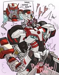 cuntboy drift_(transformers) gay intersex male male/male moaning moaning_on_cock penis plap praise pussy ratchet_(transformers) transformers transformers_idw ulyri_tf valve valve_penetration