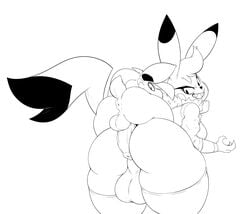 anus ass balls bikerchu biped cosplay_pikachu femboy from_behind gay generation_1_pokemon gengar girly king_the_gengar_(character) leggings male male_only nintendo penis pikachu pokemon pokemon_(species) presenting size_difference stockings xingscourge