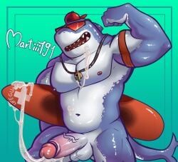 1boy 2024 2d anthro anthro_focus anthro_only armband armpits ass backwards_baseball_cap balls bara belly biceps big_balls big_breasts big_pecs big_penis blue_body cock cum cum_on_body cum_on_breasts cum_on_face epic_games erection fin fish foreskin fortnite fortnite:_battle_royale gay genital_fluids genitals gills glasses hat headgear headwear hi_res life_guard male male/male male_only marine martiii191 multiple_images muscle musclegut muscles muscular muscular_anthro muscular_male naked nipples no_underwear nude pecs penis safety_first_steve_(fortnite) shark shark_tail shark_teeth smile sunglasses surfboard sweat teeth two_tone_body vein veiny_penis watermark wet whistle white_body