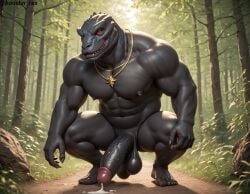 1boy abs ai_generated anthro armpits balls bara big_balls big_muscles big_nipples big_pecs black_body booster_rex daddy dilf erection fortnite gay huge_balls huge_cock huge_muscles huge_pecs hunk komodo_dragon lizard male male_only muscular muscular_anthro muscular_humanoid muscular_male navel nipples nude pecs penis scalie signature solo thunder_(fortnite)