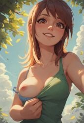 ai_generated flashing_breasts midcafe_(artist) tagme young