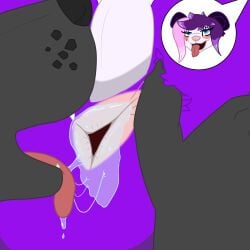 1:1 american_opossum anal animal_genitalia bodily_fluids fop foppydiskart fur hair hi_res mammal marsupial oral purple_body purple_fur purple_hair rimming saliva sex slightly_chubby