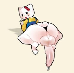 1anthro 1girls 2d 2d_(artwork) anthro anthro_only ass balls big_ass big_butt big_penis blush bowtie catgirl clothed danielito dickgirl felid felid_humanoid feline feline_humanoid futa_only futanari genital_fluids genitals hair_accessory hello_kitty hello_kitty_(character) hello_kitty_(series) humanoid_genitalia humanoid_penis kitty_white leaking leaking_cum leaking_penis panties panties_aside penis pinup sanrio simple_background thick_ass thick_butt thick_thighs thighs topwear white_hair