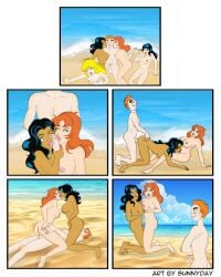 1boy 2girls 4girls archie_andrews archie_comics areolae ass beach betty_cooper big_breasts bisexual bisexual_female black_hair black_hair_female blonde_hair blonde_hair_female brown-skinned_female brown_skin caucasian_female caucasian_male cheek_kiss cheryl_blossom chocolate_and_vanilla collaborative_fellatio comic comic_page commission commission_art completely_nude cum_drip erect_penis female ffm_threesome group_sex kiss kissing licking_penis licking_pussy looking_pleasured male orange_hair ot3 penetration penetration_from_behind polyamory pushing_away red_hair red_hair_female reverse_spitroast romantic romantic_trio sand sharing_penis smile smirk smirking_at_another smirking_at_viewer stealing_boyfriend sunnyday2000 symmetrical_docking threesome throuple titfight valerie_brown veronica_lodge watching