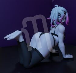 1girls 3d ass ass black_bra black_panties blender bra briar_(league_of_legends) feet feet_up female happy happy_expression league_of_legends panties purple_background purple_skin riot_games sharp_fingernails sharp_nails simple_background solo solo_female thigh_highs thighhighs vampire vampire_girl watermark yoga yoga_pose