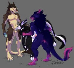 anthro arm_tuft balls bodily_fluids claws cum cum_in_ass cum_in_mouth cum_in_pussy cum_inside cuntboy demon ejaculation elbow_tuft fellatio finger_claws flabberd fluffy fluffy_tail genital_fluids glistening glistening_body group handle handles_on_arms hooves horn inner_ear_fluff intersex latex long_ears long_tail male oral penetration penile penis pussy sergal sex tail toe_claws toy trio tuft vaginal_fluids vaginal_penetration