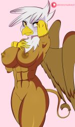 abs anthro beak big_breasts breasts friendship_is_magic gilda_(mlp) griffon my_little_pony nude nude_female pussy raydonxd tail vulva wings