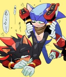 heart heat male shadow_the_hedgehog sonadow sonic_(series) sonic_boom sonic_the_hedgehog yaoi