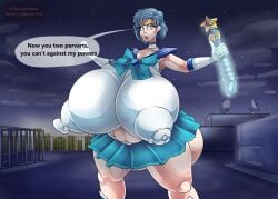 ami_mizuno big_ass big_breasts big_nipples bishoujo_senshi_sailor_moon clothing dalpheushills dildo erect_nipples erect_nipples_under_clothes gigantic_breasts huge_ass huge_breasts huge_nipples large_breasts nipple_piercing piercing piercings plump_lips sailor_mercury skirt